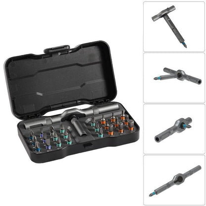 【SummerVibes】24-in-1 Multi-Purpose Magnetic Ratchet Screwdriver & Wrench Set